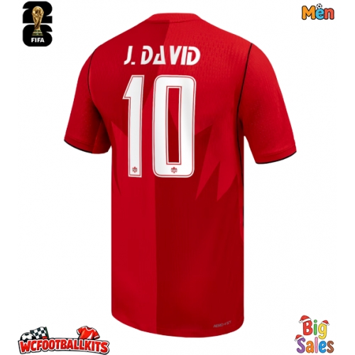 Canada Jonathan David #10 Replica Home Stadium Shirt World Cup 2026 Short Sleeve
